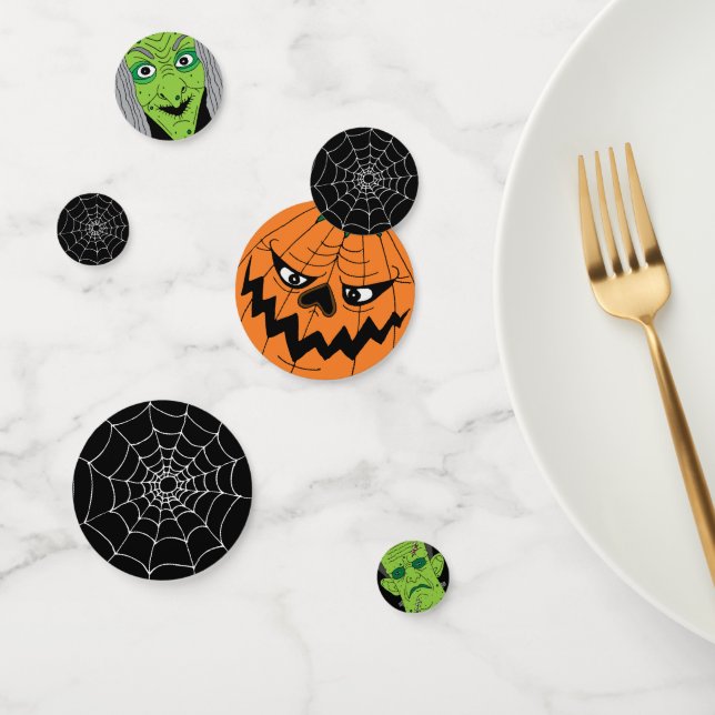 Confettis Halloween Witch Citrouille Frankenstein Monster (Groupe)