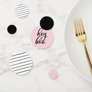 Confettis Hey Boo Pastel Pink Halloween Table d'anniversaire