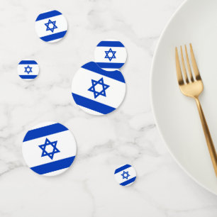 Confettis Israël drapeau bleu blanc motif moderne patriotiqu