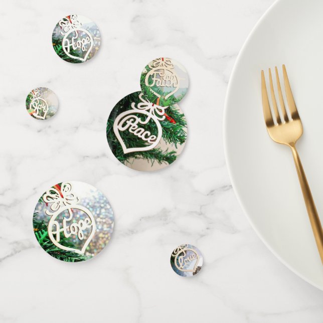 Confettis Joy Love Hope Peace Faith (Groupe)