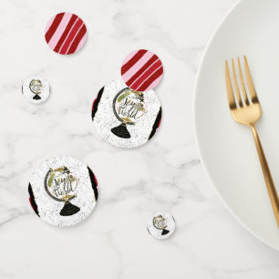 Confettis Joy to the World Global Holiday Pink & Red Party