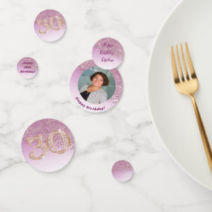 Confettis Joyeuse 30e anniversaire Chic Falling Rose Parties