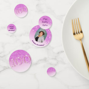 Confettis Joyeux 100e anniversaire Chic Falling Parties scin