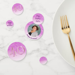 Confettis Joyeux 40e anniversaire Chic Falling Parties scint