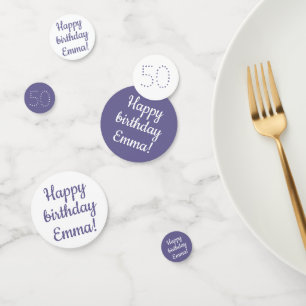 Confettis Joyeux anniversaire - Personnalisé Rouge & Blanc
