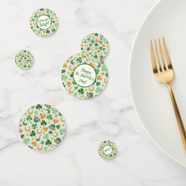 Confettis Joyeux Dessous de verre de papier Shamrock de la S (Groupe)