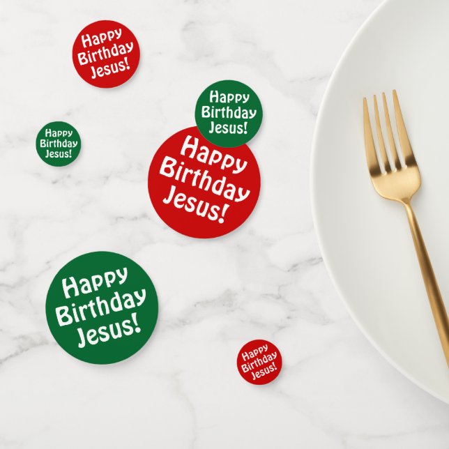 Confettis Joyeux Jésus anniversaire ! (Groupe)