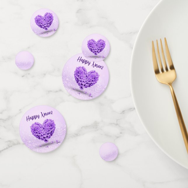 Confettis Joyeux Norooz Purple Hyacinth Heart Lovely Bouquet (Groupe)