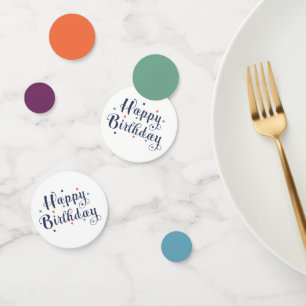 Confettis Joyeux point d'anniversaire Multicolor
