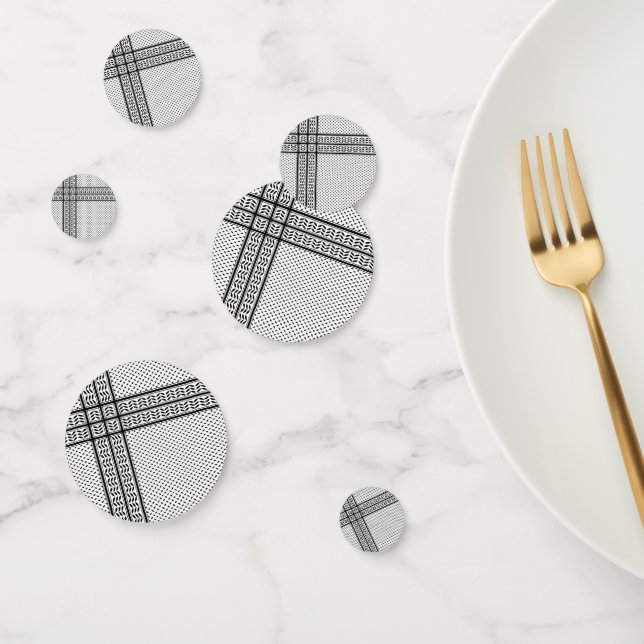 Confettis Keffiyeh Symbol of Palestine Resistance Pattern (Groupe)