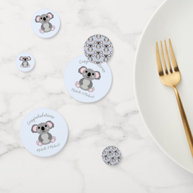 Confettis Koala Bear Baby shower Blue Boy (Groupe)