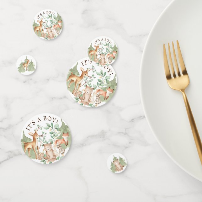 Confettis Le Baby shower des animaux des bois (Groupe)