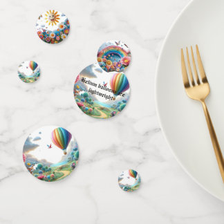 Confettis Les ballons hélium sont légers