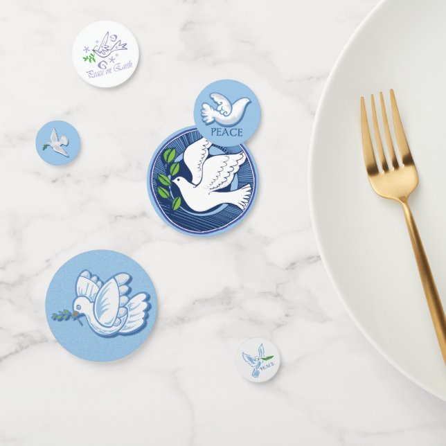 Confettis Les colombes blanches de la paix (Groupe)