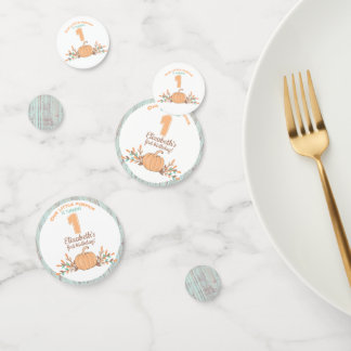 Confettis Little Citrouille Fall Rustique 1er anniversaire