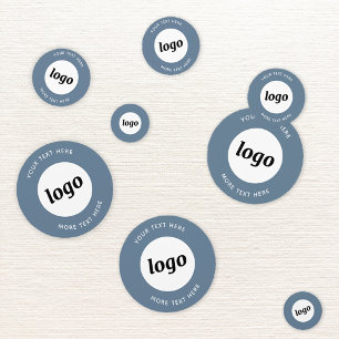 Confettis Logo avec texte Promotionnel pour Entreprise Bleu