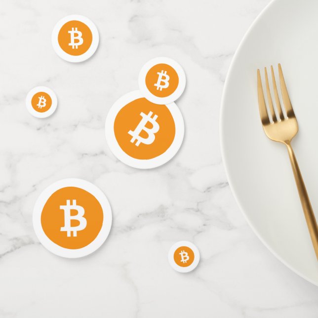 Confettis Logo Bitcoin Cryptomonnaie (Groupe)