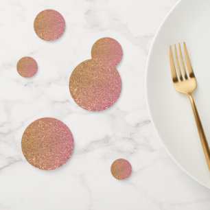 Confettis Luxe Parties scintillant or rose précieux