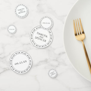 Confettis M. et M. Simple Modern Black White Party