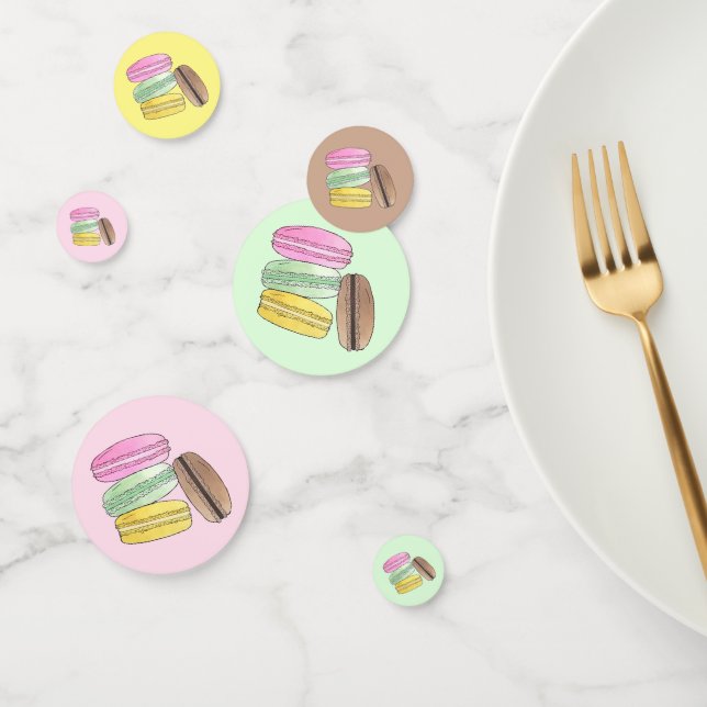 Confettis Macaron French Pastry Cookies Macarons Pâtisserie (Groupe)