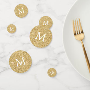 Confettis Mariage de monogramme d'effet de parties