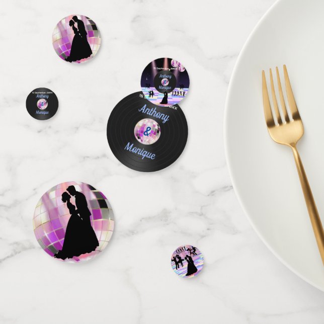 Confettis Mariage Disco personnalisable (Groupe)