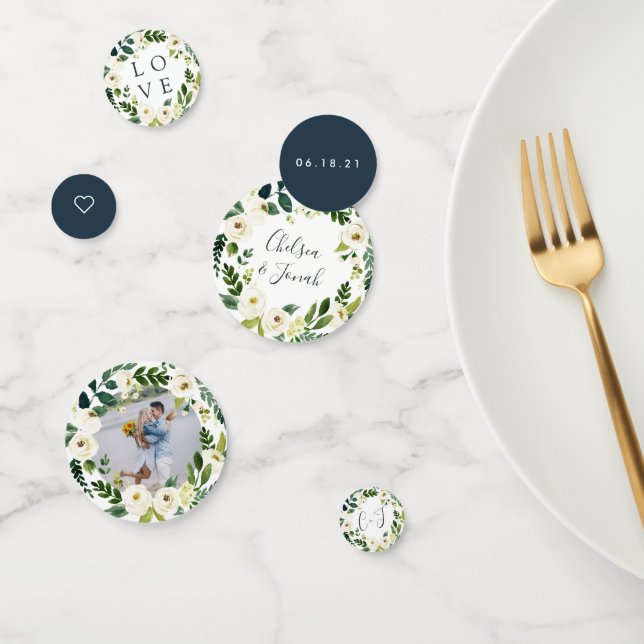 Confettis Mariage floral Alabaster (Groupe)