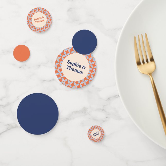 Confettis Mariage rétro du milieu du siècle (Groupe)