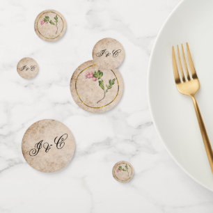 Confettis Mariage vintage de baies roses