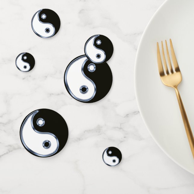 Confettis Médaillon Yin et Yang (Groupe)