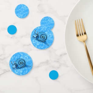 Confettis Mélange d'escargots doux et souriants d'Aqua Blues