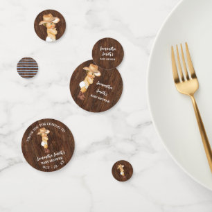 Confettis Merci pour le prochain Baby shower occidental Cowb