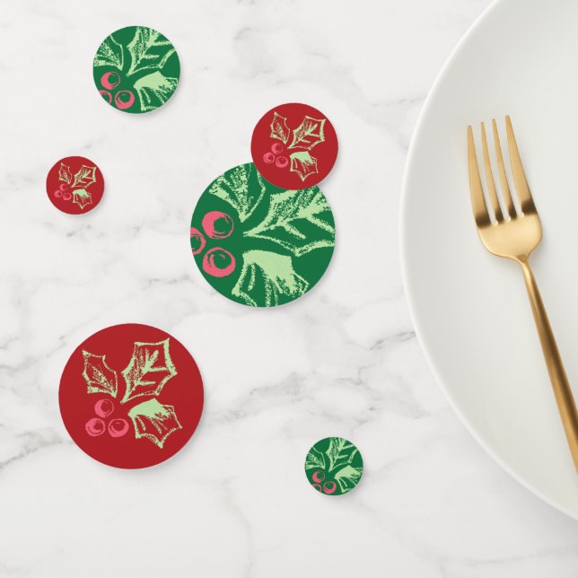 Confettis Motif Chalk Mistletoe (Groupe)