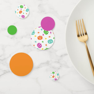 Confettis Motif d'Halloween Citrouille multicolore