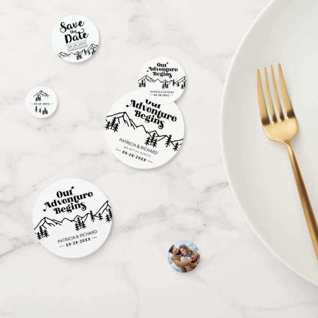 Confettis Notre Aventure Commence Un Mariage Extérieur Écono (Groupe)