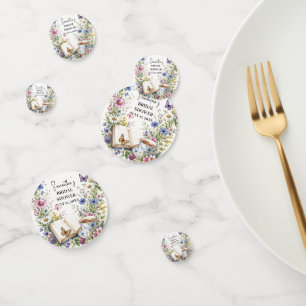 Confettis Nouveau Chapitre Livre Papillon Floral Baby Shower