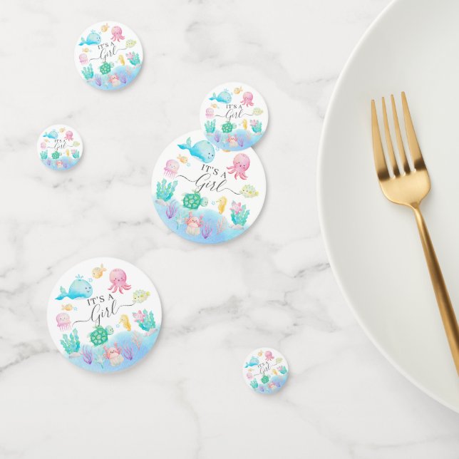 Confettis Oh Bébé Sous Le Baby shower De Mer (Groupe)