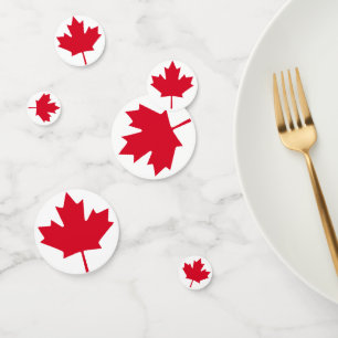 Confettis Oh Canada ! Fière et libre feuille d'érable