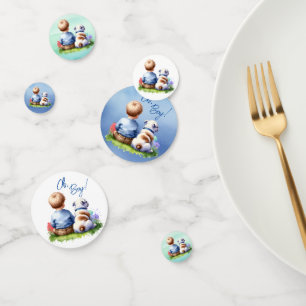 Confettis Oh, mon garçon ! Baby shower Baby and Bulldog