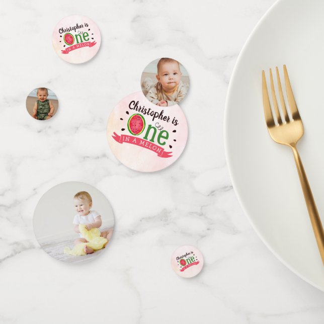 Confettis One In A Melon 1st Birday Party Photo (Groupe)