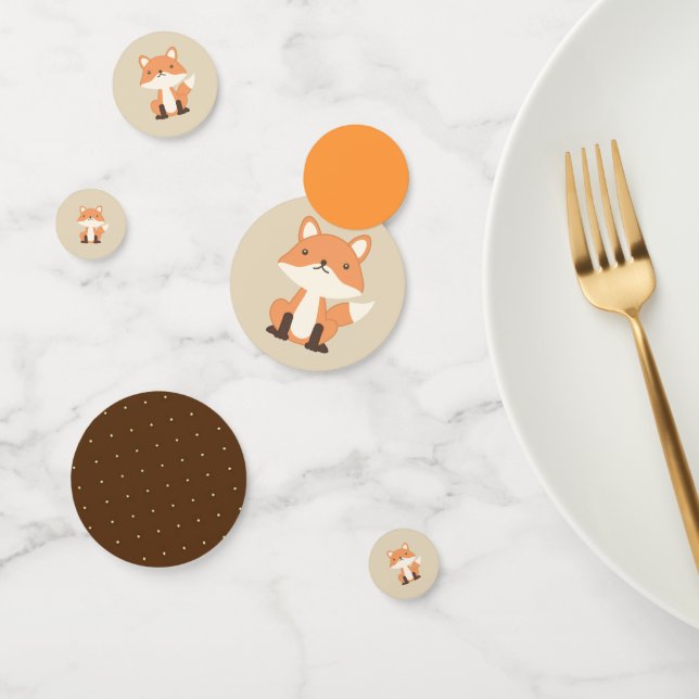 Confettis Orange et renard Brown (Groupe)