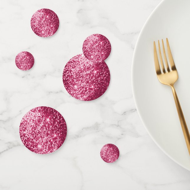 Confettis Paillettes roses moyennes (Groupe)