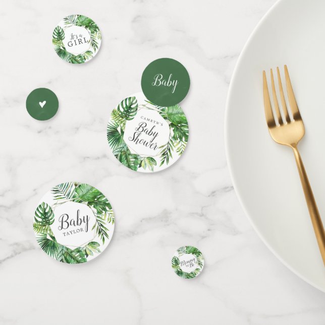 Confettis Palme tropicale sauvage C'est une table de Baby sh (Groupe)
