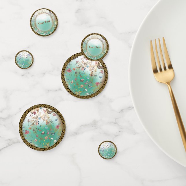 Confettis Papillon vert du jardin