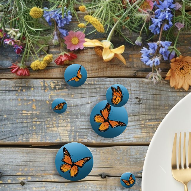 Confettis Papillons Monarch Ombre Bleu (Créateur téléchargé)