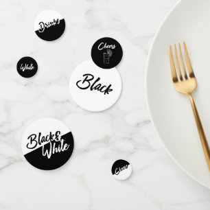 Confettis Parti chic noir et blanc