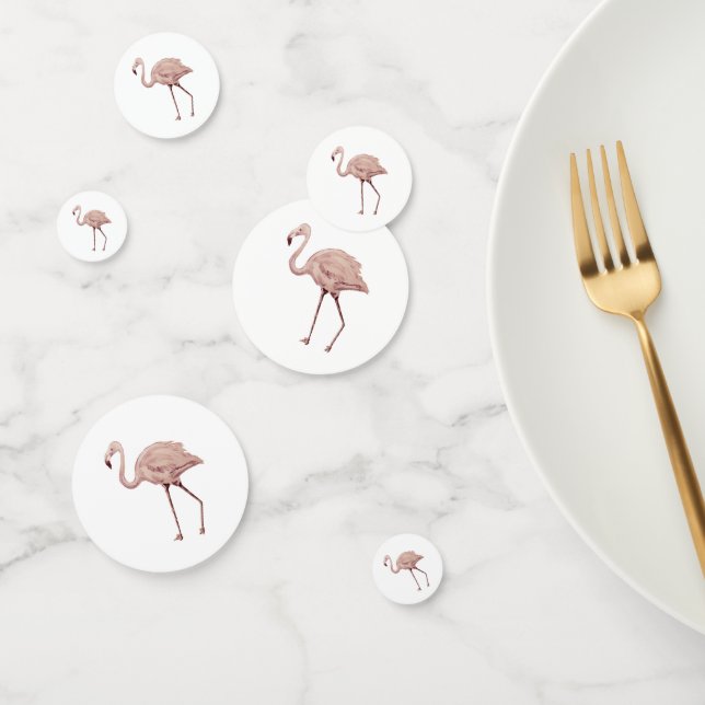 Confettis Parti de peinture Flamant rose rose (Groupe)
