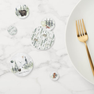 Confettis Partie rustique d'animal de forêt de région boisée