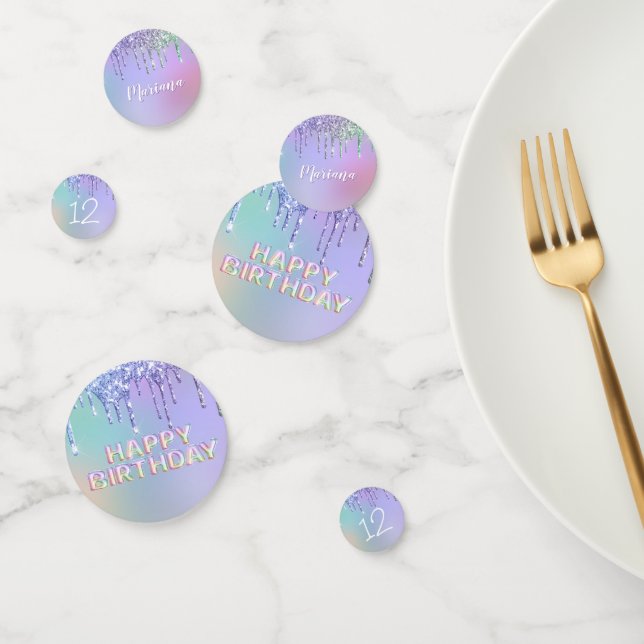 Confettis Parties scintillant arc-en-ciel gouttes Fille fête (Groupe)