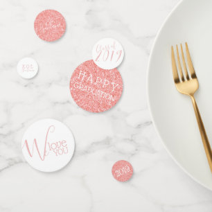 Confettis Parties scintillant d'or rose Graduation/Occasion 
